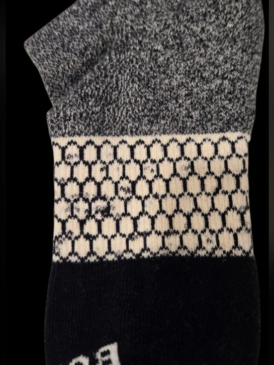 Bombas Ankle Socks 2 Pair BNWOT Medium Unisex Black/White Seamless Toe - Picture 5 of 6